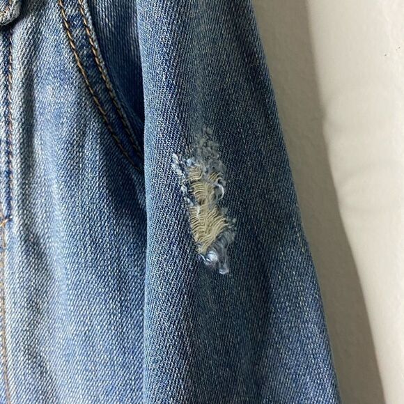 Bethany Mota Distressed Denim Punk Lives Jean Jacket - Picture 8 of 14